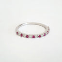 Petite Ruby and Diamond Half Eternity Band