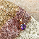 Petite Six Rose Gold Claw Amethyst Pendant