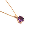  Petite Six Rose Gold Claw Amethyst Pendant