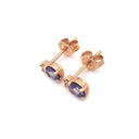 Petite Tanzanite Diamond Accent Studs