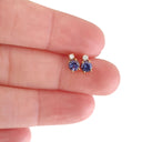 Petite Tanzanite Diamond Accent Studs