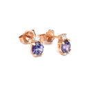 Petite Tanzanite Diamond Accent Studs
