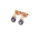 Petite Tanzanite Diamond Accent Studs