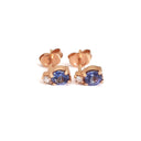 Petite Tanzanite Diamond Accent Studs