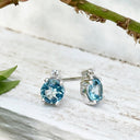 Petite Topaz Diamond Accent Studs