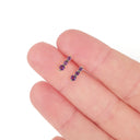 Petite Trilogy Stripe Amethyst Earrings