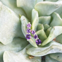 Petite Trilogy Stripe Amethyst Earrings