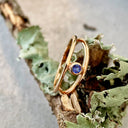Petite Tube Set Split Shank Tanzanite Ring