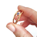 Petite Tube Set Split Shank Tanzanite Ring