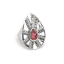 Pink Tourmaline and Diamond Zulu Shield Ring