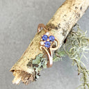 Playful Floral Tanzanite and Diamond Rose Gold Ring