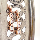 Playful White Diamond Rose Gold Drop Earrings