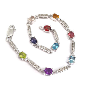 Rainbow And Diamond Studded Bracelet