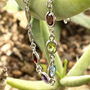 Rainbow Oval Bezel Set Bracelet