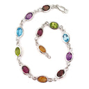 Rainbow Oval Bezel Set Bracelet