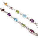 Rainbow Oval Bezel Set Bracelet