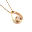  Raindrop Morganite and Rose Gold Pendant
