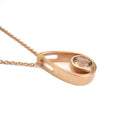  Raindrop Morganite and Rose Gold Pendant