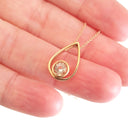  Raindrop Morganite and Rose Gold Pendant