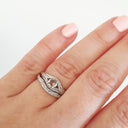 Raised Filigree and Milgrain Round Cut Morganite Wedding Set