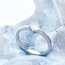 Regal Six Claw Round Cut Diamond White Gold Ring