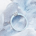 Regal Six Claw Round Cut Diamond White Gold Ring