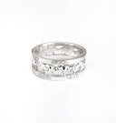 Rhino and Diamond White Gold Ring