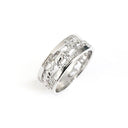 Rhino and Diamond White Gold Ring