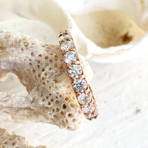 Rose Gold 15 Diamond 3/4 Eternity Band