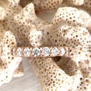 Rose Gold 15 Diamond 3/4 Eternity Band