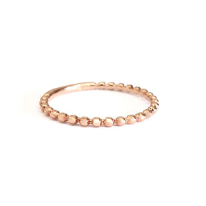 Rose Gold Beaded Stacking Ring