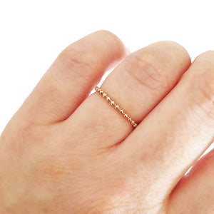 Rose Gold Beaded Stacking Ring