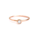 Rose Gold Bezel Set Diamond Stacking Ring