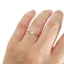 Rose Gold Bezel Set Diamond Stacking Ring