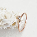 Rose Gold Bezel Set Diamond Stacking Ring