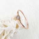 Rose Gold Bezel Set Diamond Stacking Ring