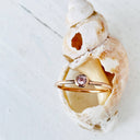 Rose Gold Bezel Set Morganite Stacking Ring