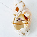 Rose Gold Bezel Set Morganite Stacking Ring