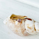 Rose Gold Bezel Set Morganite Stacking Ring