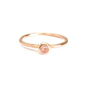 Rose Gold Bezel Set Morganite Stacking Ring