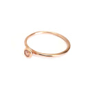 Rose Gold Bezel Set Morganite Stacking Ring