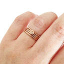 Rose Gold Bezel Set Morganite Stacking Ring