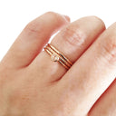 Rose Gold Bezel Set Morganite Stacking Ring