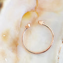 Rose Gold Open Double Bezel 2.5mm Morganite Stacking Ring
