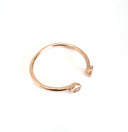 Rose Gold Open Double Bezel 2.5mm Morganite Stacking Ring