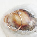 Rose Gold Raised Four Claw Diamond Stacking Ring