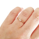 Rose Gold Raised Four Claw Morganite Stacking Ring