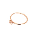 Rose Gold Raised Four Claw Morganite Stacking Ring