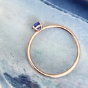 Rose Gold Raised Four Claw Tanzanite Stacking Ring