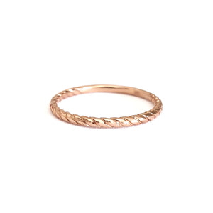 Rose Gold Rope Stacking Ring